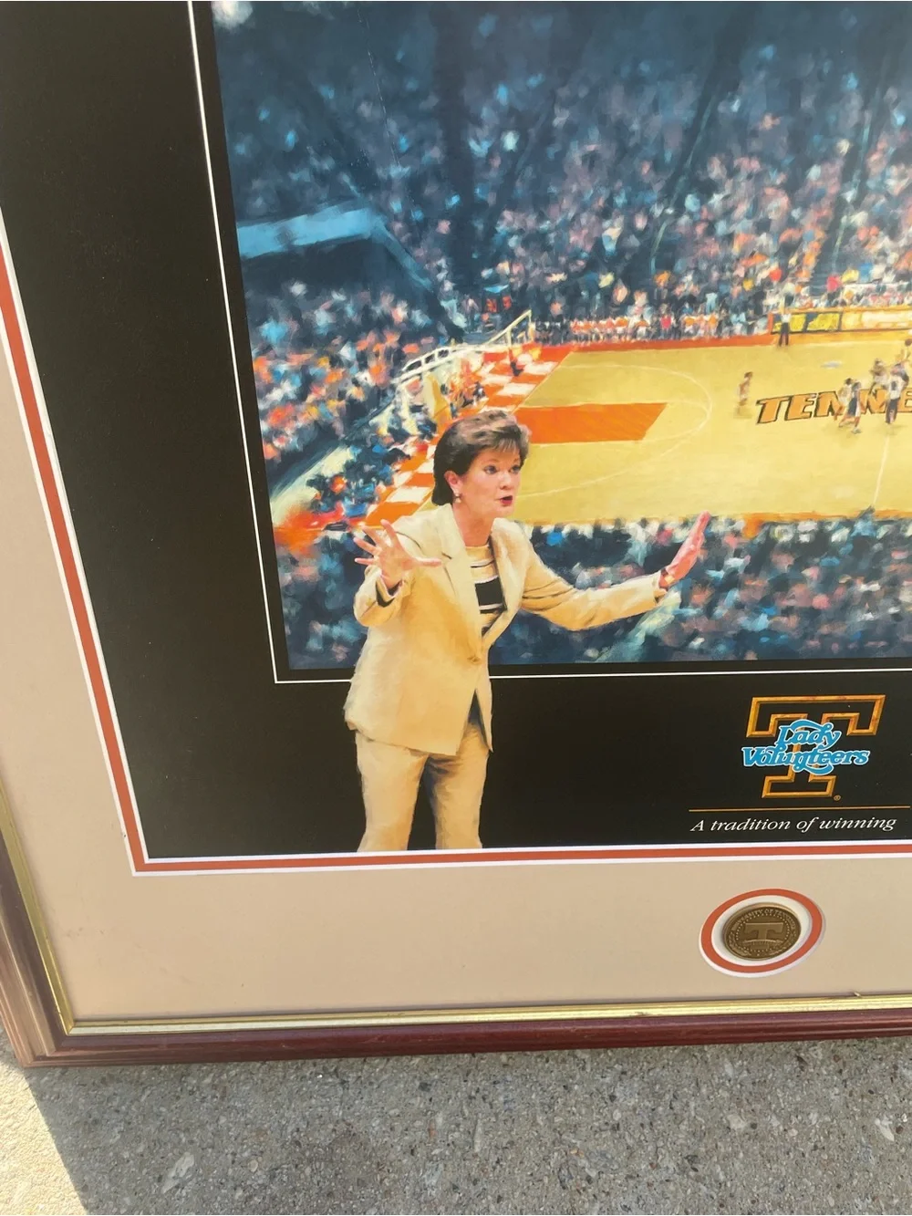 Tennessee Volunteers Pat Summitt  Head Coach Handsigned Art